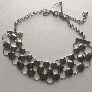 ☆ NEW Chico’s - Silver Tone Bib Style Necklace
